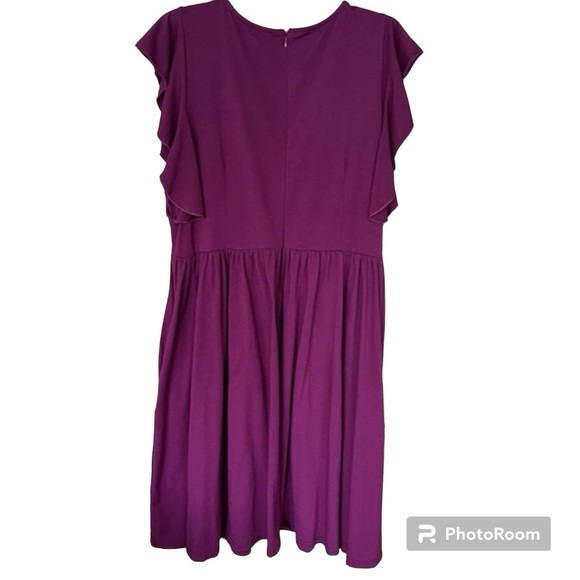 Bedoar Women’s Casual Plus Size A-Line Purple Dress Size 16 - Picture 2 of 7